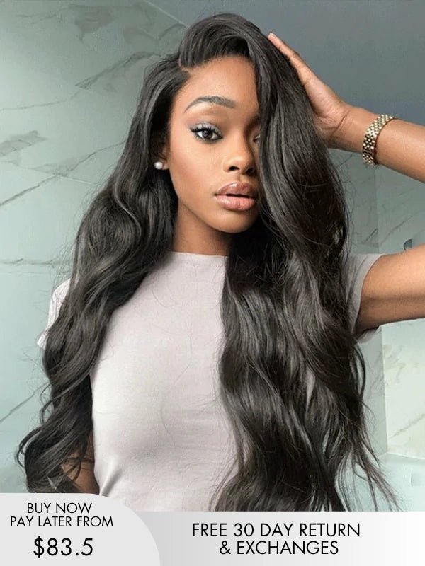 black wavy wig