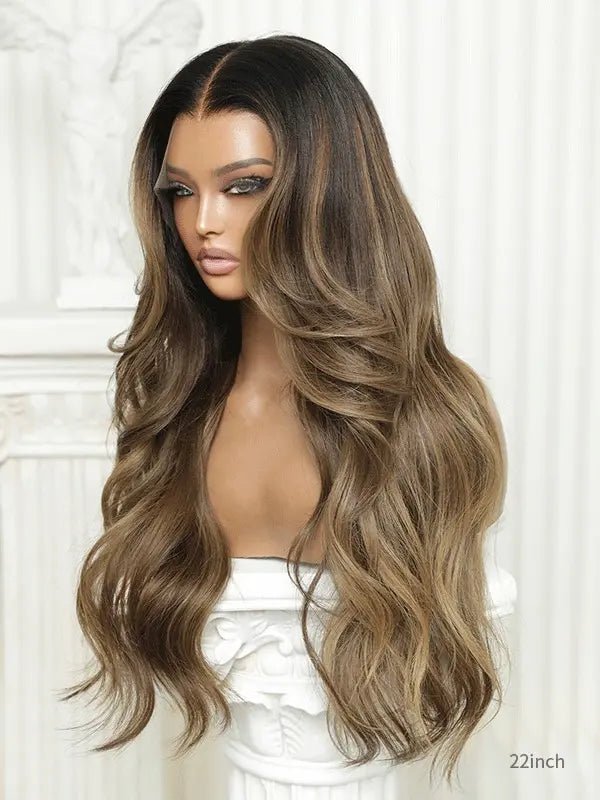 brown hair with caramel highlights