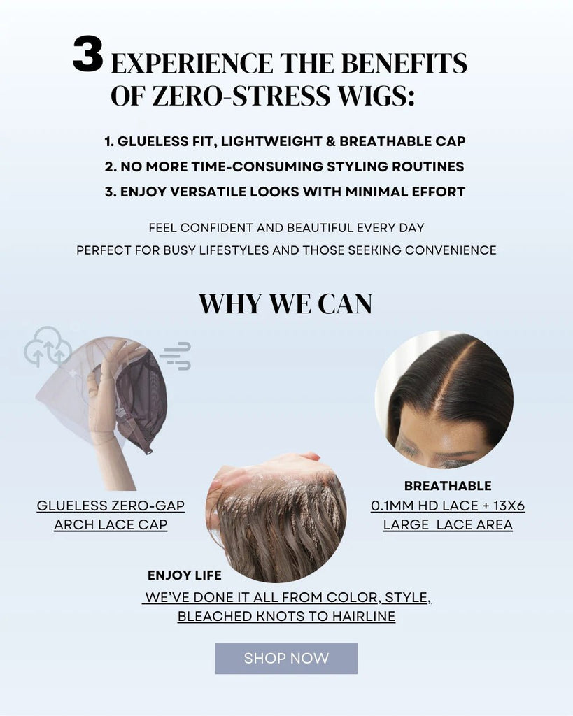 zero stress glueless wig